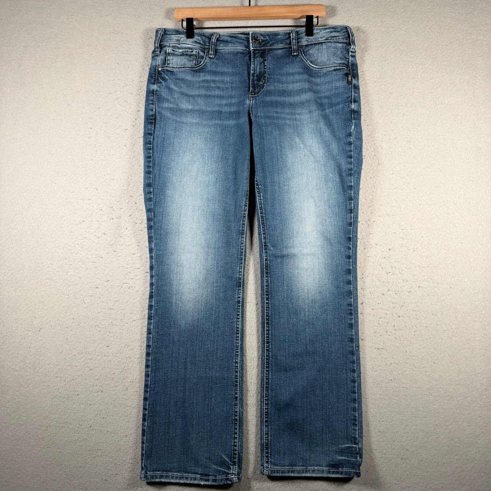Silver Jeans Co Suki Slim Bootcut Jeans Womens 33x29 Blue Medium Wash Stretch